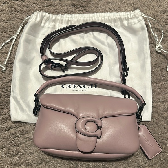 COACH Pillow Tabby Shoulder Bag 18 Ice Purple - Picture 2 of 4